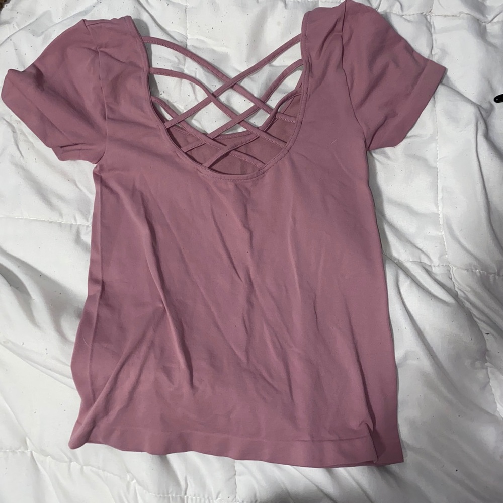 Pink Crossback Croptop - Picture 4 of 4